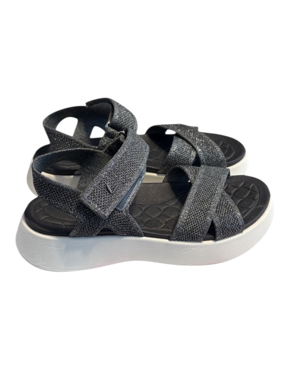 Vivaia Kiara Sport Sandals Size 38.5 US 7.5 Gray Silver Comfort Active Walking - Picture 2 of 12
